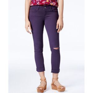 Dollhouse Juniors Colored Ripped Cropped Jeans